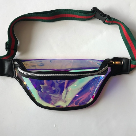 1 Left! Holographic Fanny Pack Clear Bag - Picture 4 of 7